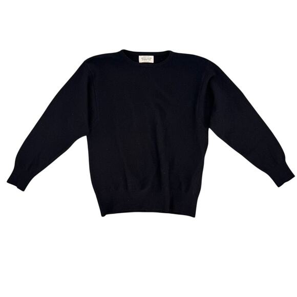 Benetton Sweater Vintage Black Wool Angora Size Large - Picture 1 of 6